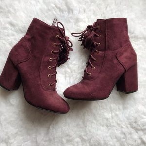 Burgundy Nature Breeze Booties